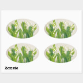 Lily of the Valley Ovaler Aufkleber (Blatt)