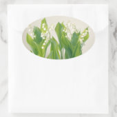 Lily of the Valley Ovaler Aufkleber (Tasche)