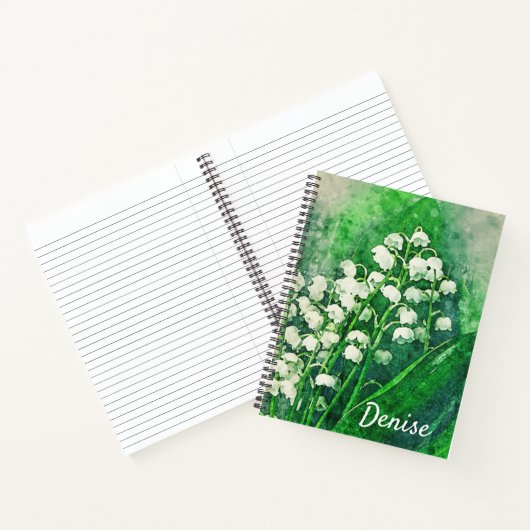 Lily of the Valley Personalisiert Notebook Notizblock (Innenseite)