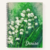 Lily of the Valley Personalisiert Notebook Notizblock (Vorderseite)