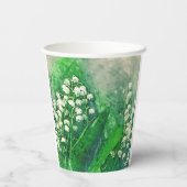 Lily of the Valley Personalisiert Paper Party Cups Pappbecher (Rückseite)