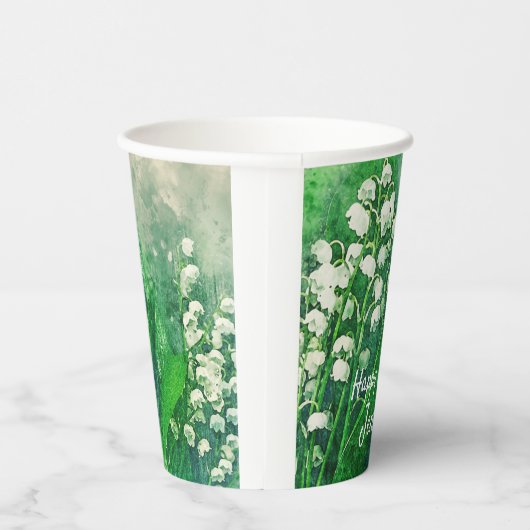 Lily of the Valley Personalisiert Paper Party Cups Pappbecher (Rechts)