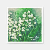 Lily of the Valley Personalisiert Wedding Napkins Serviette (Vorderseite)