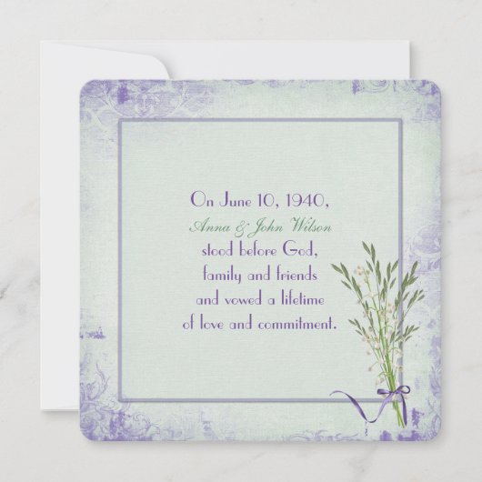 Lily of the Valley Renewal Einladung (Vorderseite)