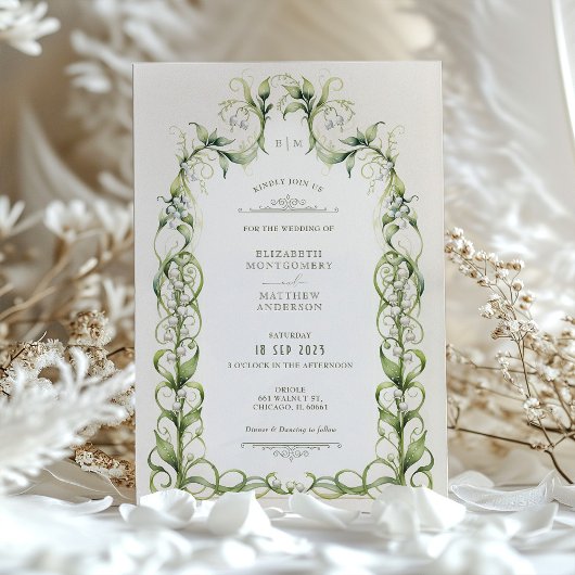 Lily of the Valley Royal Viktorianisch Wedding Einladung