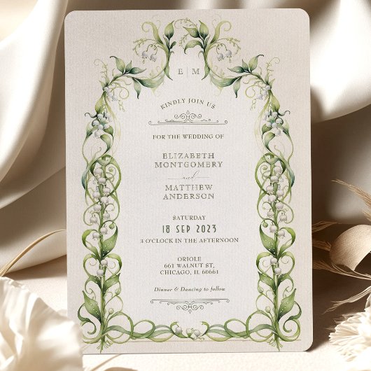 Lily of the Valley Royal Viktorianisch Wedding Einladung