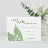 Lily of the Valley RSVP Card (Stehend Vorderseite)