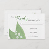 Lily of the Valley RSVP Card (Vorne/Hinten)
