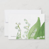Lily of the Valley RSVP Card Karte (Rückseite)