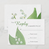 Lily of the Valley RSVP Card Karte (Vorne/Hinten)