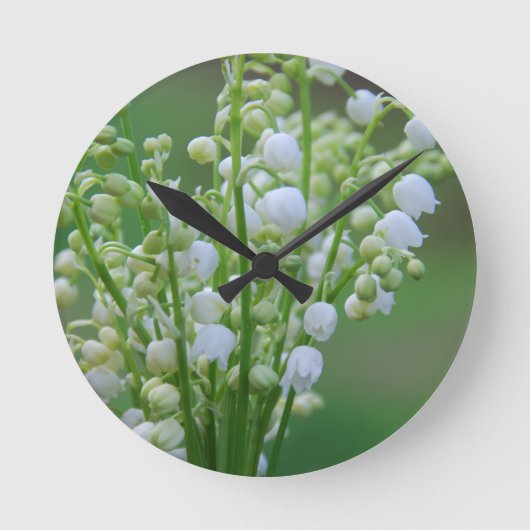 Lily of the valley runde wanduhr (Vorderseite)