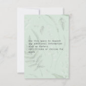 Lily of the Valley - Sage Green UAWG RSVP Karte (Rückseite)