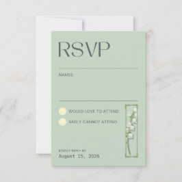 Lily of the Valley - Sage Green UAWG RSVP Karte