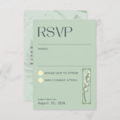 Lily of the Valley - Sage Green UAWG RSVP Karte (Vorne/Hinten)