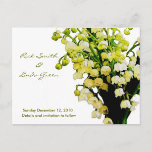 Lily of the Valley - Save the Date Ankündigungspostkarte