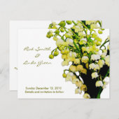 Lily of the Valley - Save the Date Ankündigungspostkarte (Vorne/Hinten)