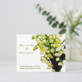 Lily of the Valley - Save the Date Ankündigungspostkarte (Stehend Vorderseite)