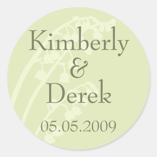 Lily of the Valley ・ Save the Date Aufkleber (Vorderseite)