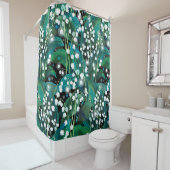 Lily of the Valley. Seamless background pattern Duschvorhang (Beispiel)