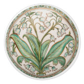 Lily of the Valley Serenity Keramik Knob Pull Keramikknauf (Vorderseite)