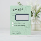 Lily of the Valley - Soft Green UAWG RSVP Karte (Stehend Vorderseite)
