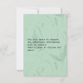 Lily of the Valley - Soft Green UAWG RSVP Karte (Rückseite)