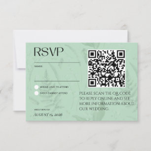 Lily of the Valley - Soft Green UAWG RSVP Karte