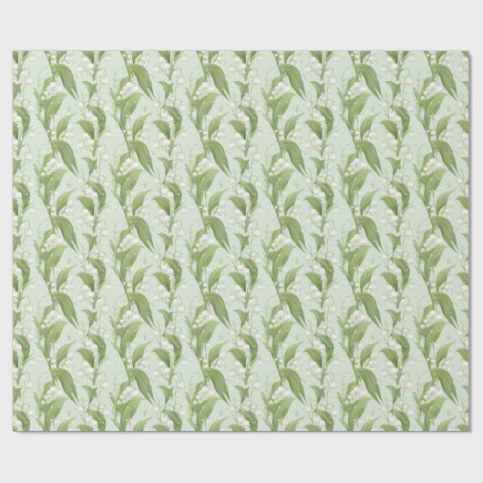 Lily of the Valley Spring Floral Geschenkpapier (Flach)