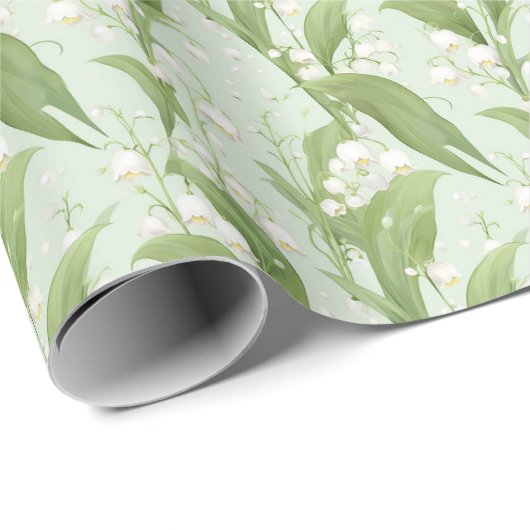 Lily of the Valley Spring Floral Geschenkpapier (Rolleneckpunkt)