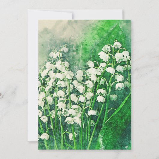 Lily of the Valley Spring Garden Einladung (Rückseite)