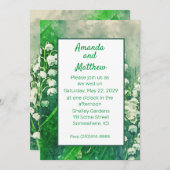 Lily of the Valley Spring Garden Einladung (Vorne/Hinten)