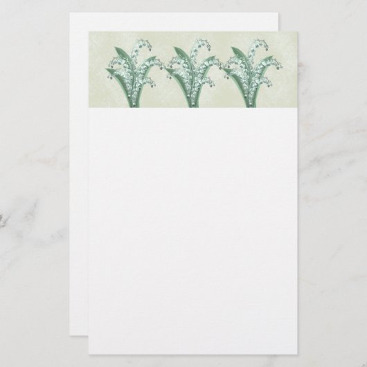 Lily of the Valley Stationery Briefpapier (Vorne/Hinten)