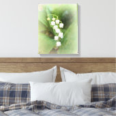 Lily of the Valley Stretched Canvas Print Leinwanddruck (Insitu (Schlafzimmer))