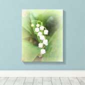Lily of the Valley Stretched Canvas Print Leinwanddruck (Insitu (Holzboden))