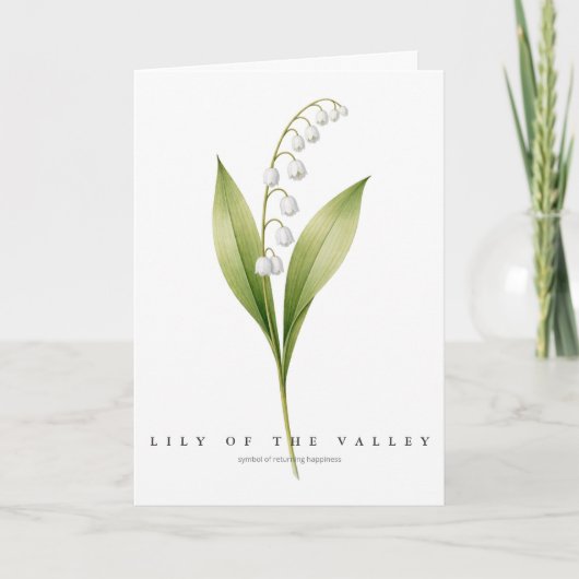 Lily of the Valley Symbol of Returning Happiness  Karte (Vorderseite)