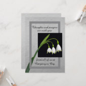 Lily of the Valley sympathy card from group Karte (Vorderseite/Rückseite Beispiel)