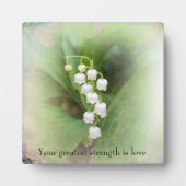 Lily of the Valley Tabletop Plaque mit Easel Fotoplatte (Vorderseite)