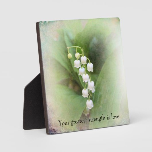 Lily of the Valley Tabletop Plaque mit Easel Fotoplatte (Vorderseite)