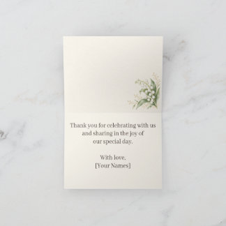 Lily of the Valley Thank You Card Dankeskarte