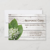 Lily of the Valley UAWG barn board RSVP Karte (Vorderseite)