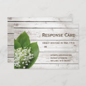 Lily of the Valley UAWG barn board RSVP Karte (Vorne/Hinten)