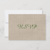 Lily of the Valley UAWG burlap RSVP Karte (Rückseite)