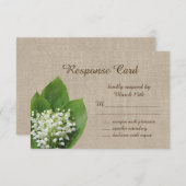 Lily of the Valley UAWG burlap RSVP Karte (Vorne/Hinten)