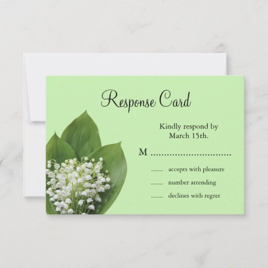 Lily of the Valley UAWG RSVP Karte (Vorderseite)