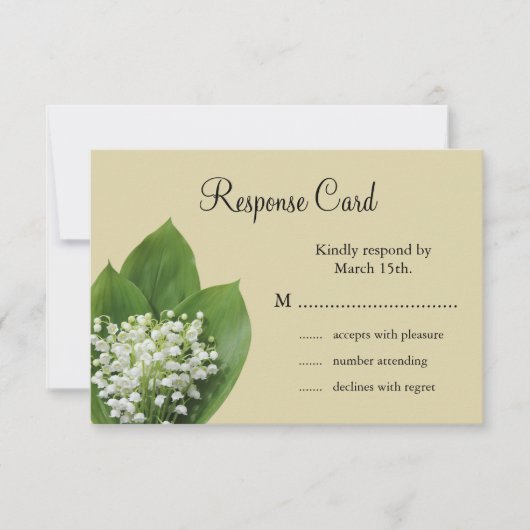 Lily of the Valley UAWG RSVP Karte (Vorderseite)