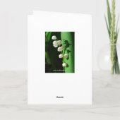 Lily of the Valley Vielen Dank Dankeskarte (Rückseite)