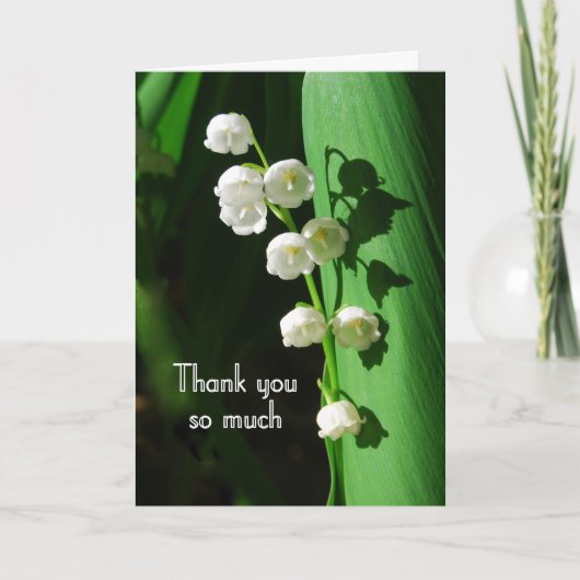 Lily of the Valley Vielen Dank Dankeskarte (Vorderseite)