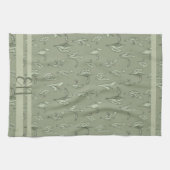 Lily of the Valley Vintag Green Geschirrtuch (Horizontal)