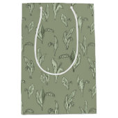 Lily of the Valley Vintag Green Mittlere Geschenktüte (Vorderseite)