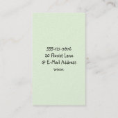 LILY OF THE VALLEY VISITENKARTE (Rückseite)